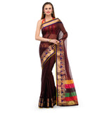 Maroon Supernet Banarasi Saree