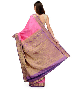 Pink Silk Saree