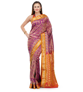 Violet Silk Saree