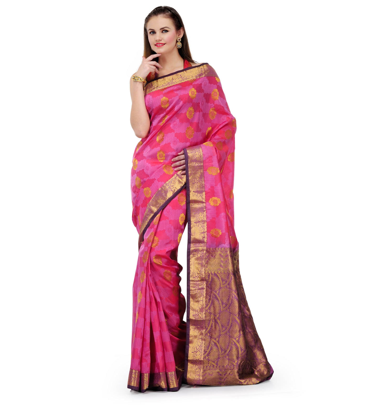 Pink Silk Saree