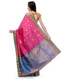 Magenta Art Kanchipuram Handloom Silk Saree