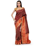 Maroon Zari Woven Art Silk Saree