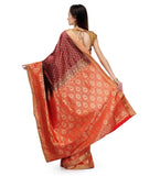 Maroon Zari Woven Art Silk Saree