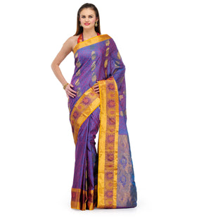 Violet Silk Saree