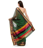 Green Supernet Banarasi Saree