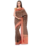 Black Silk Georgette Upada Saree