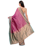 Dark Purple Silk Georgette Upada Saree