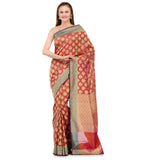 Peach Silk Georgette Upada Saree