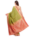 Green Silk Georgette Upada Saree
