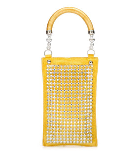 Yellow Velvet Mobile Pouch