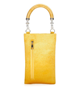 Yellow Velvet Mobile Pouch