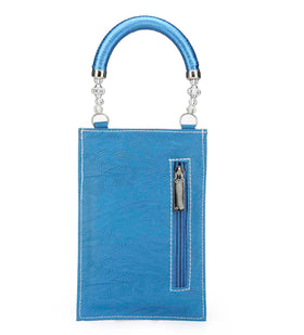 Blue Printed Mobile Pouch