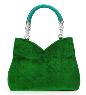 Green Velvet Handbag