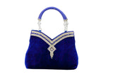 Royal Blue Velvet Handbag