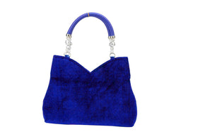 Royal Blue Velvet Handbag