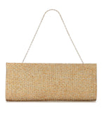 Golden Jute Stone Studded Clutch