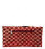 Maroon Velvet Printed Clutch