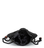 Black Satin Potli Bag