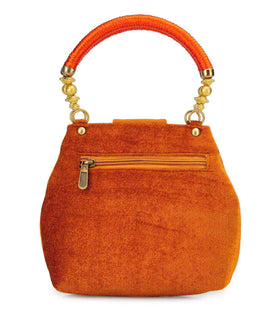 Brown Velvet Handbag