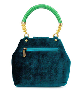 Blue Velvet Handbag