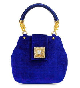 Royal Blue Velvet Clutch