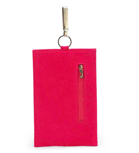 Magenta Printed Mobile Pouch