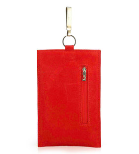 Red Printed Mobile Pouch