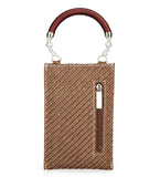 Brown Jute Mobile Pouch