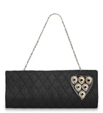 Black Stone Studded Clutch