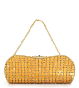 Golden Stone Studded Clutch