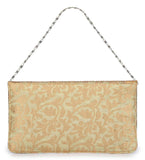 Brown Art Silk & Jute Clutch