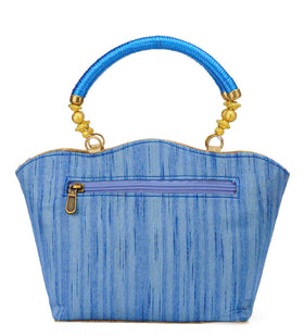 Sky Blue Art Silk Handbag