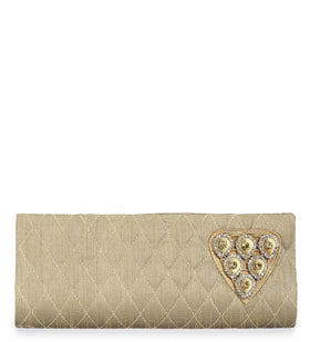 Light Brown Stone Studded Clutch