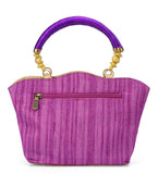 Purple Art Silk Handbag