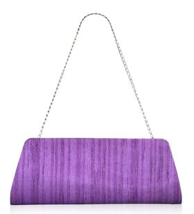 Violet Art Silk Printed Clutch