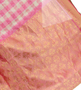 Pink Cotton Silk Saree