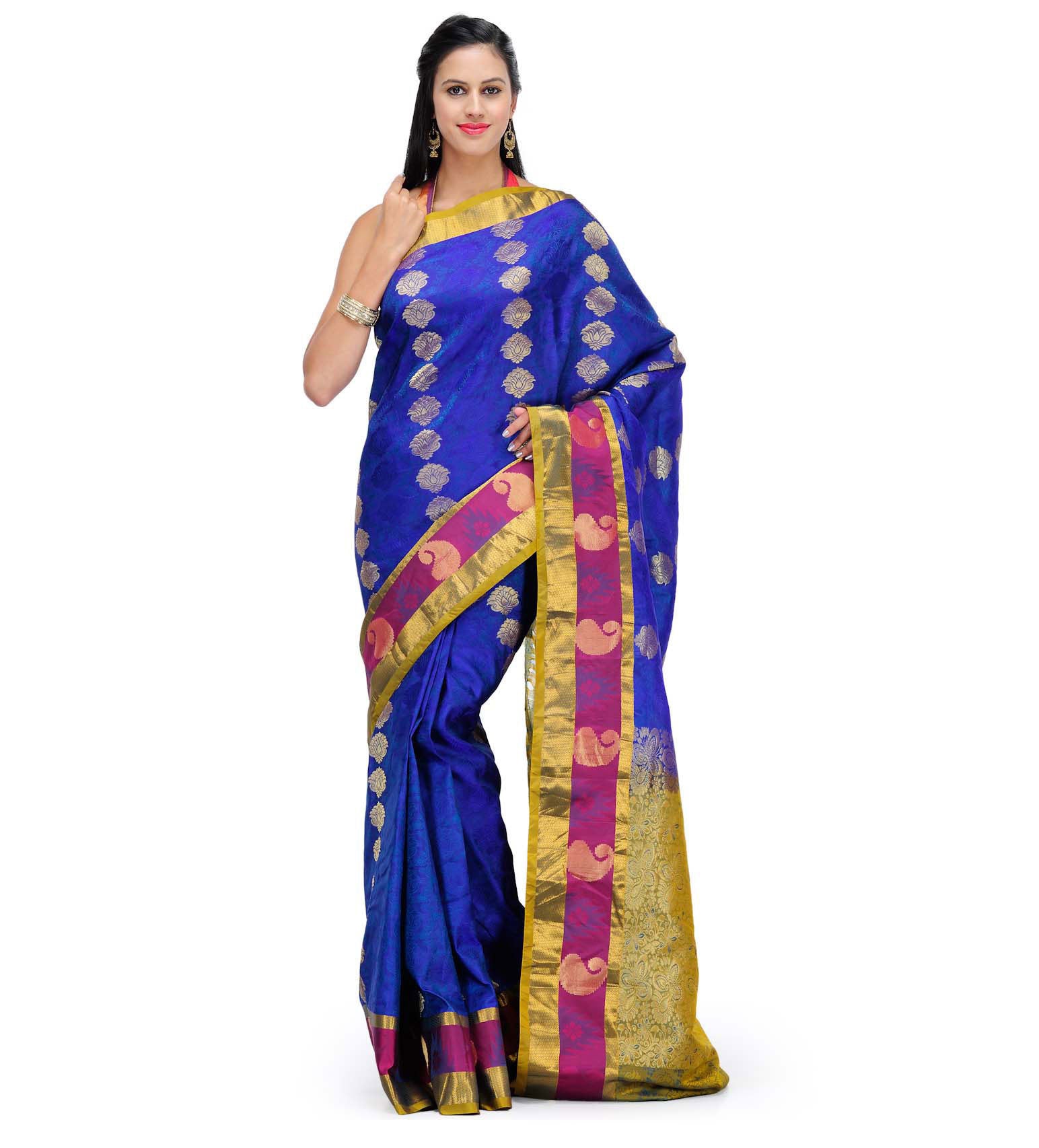 Royal Blue Art Silk Saree