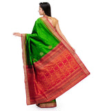 Green Bomkai Silk Saree