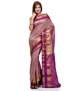 Lilac Silk Saree