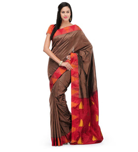 Brown Silk Saree