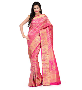 Magenta Silk Upada Saree