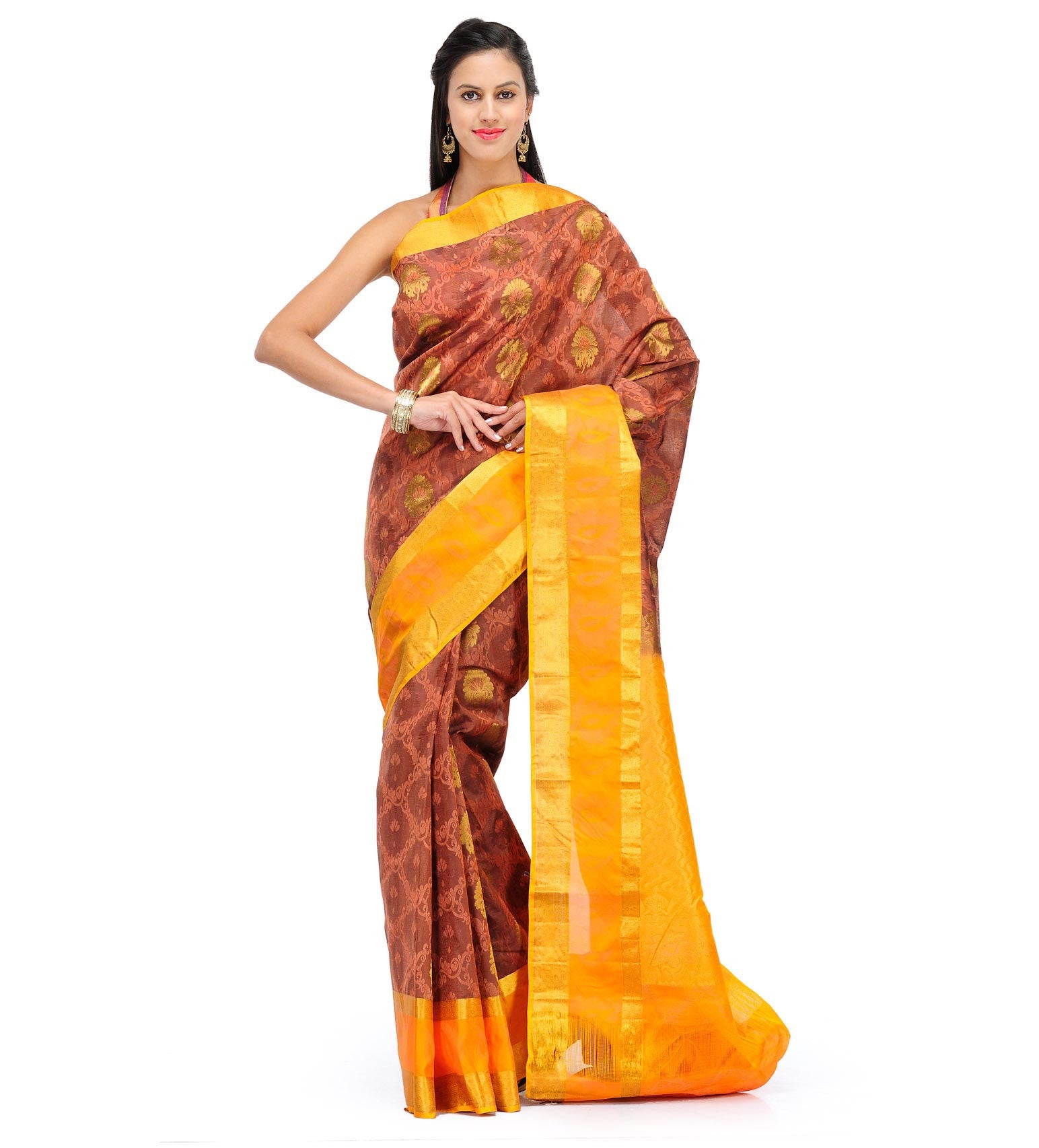 Brown Silk Saree