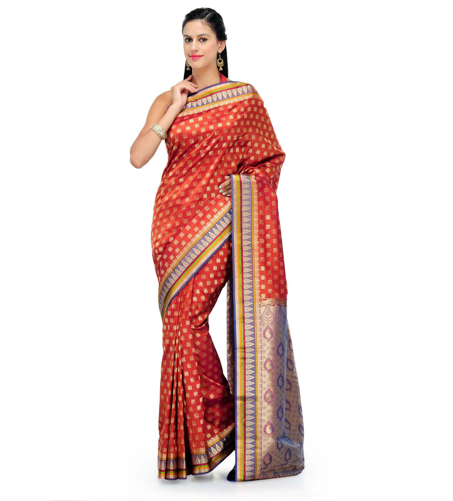 Maroon Upada Art Silk Saree