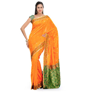 Orange Silk Saree