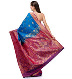 Dark Turquoise Art Silk Saree