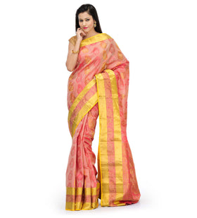 Light Red Silk Saree