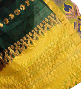 Dark Green Silk Saree