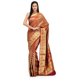 Maroon Silk Upada Saree