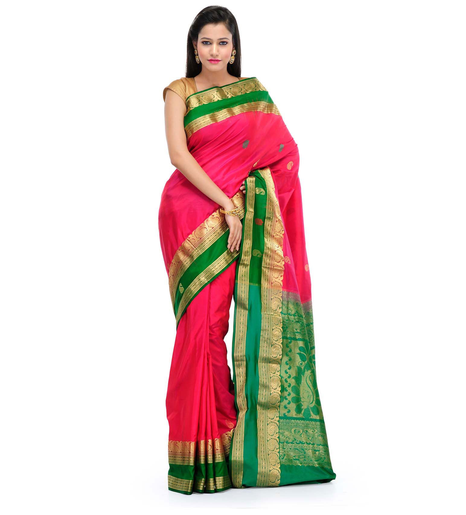 Magenta Silk Saree