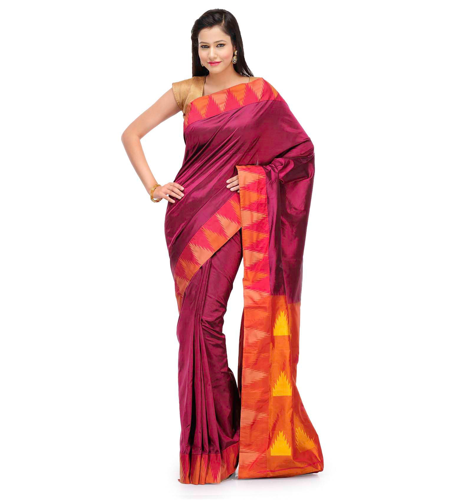 Purple Silk Saree